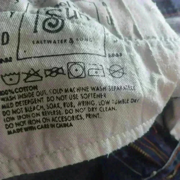 Denim Colab Salt Water & Song Womens Mid Rise Boyfriend Distressed Denim 9 - Picture 14 of 15